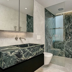 Verde Alpi marble for resort hotel bathroom