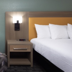 Wall Mounted Headboard with Nightstand Panel