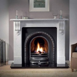 White Carrara Marble Fireplace in UK Homes