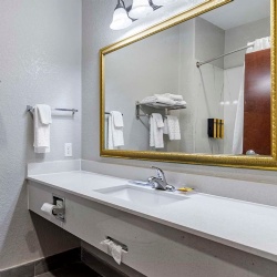 White Engineered Quartz Floating Bath Vanities