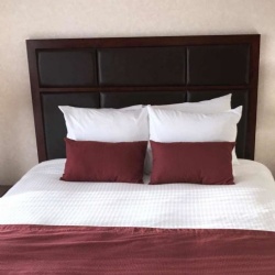 Wood Laminate Headboard with Attached Vinyl Pads