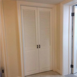 Wood Louver Closet Double Swing Door