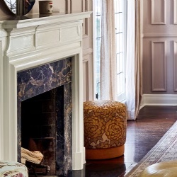 Youngful feel traditional marble fireplace