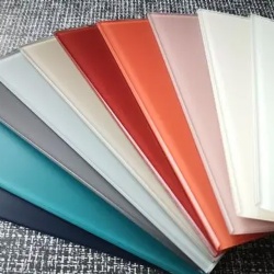 back painted and lacquered glass color swatch