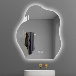 bespoke vanity mirror with customized shape and configuration