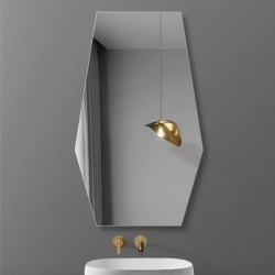 bespoke vanity mirror with customized shape and configuration