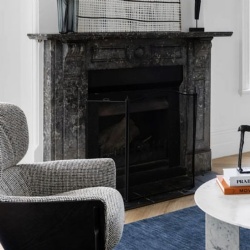 black marble fireplace manufacturer