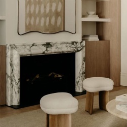 contemporary stone fireplace surround