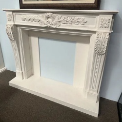 custom limestone mantel California New York Texas