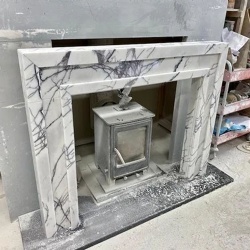 custom marble fireplace mantel manufacturer