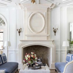 custom marble fireplace mantels with CAD design