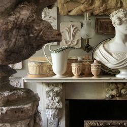 decorative marble bust statue for living room shelf