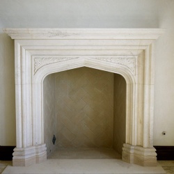 design and fabricate fireplace mantels made of natural stone