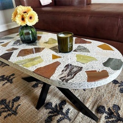 engineered terrazzo furniture surface
