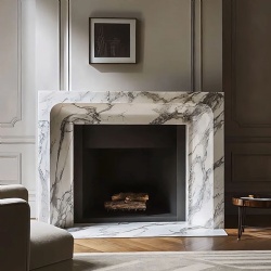 luxury marble fireplace mantel for living room