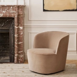 marble fireplace mantel with sofa for hotel lobby