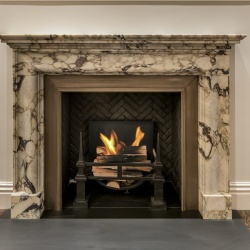 marble fireplace surround with shelf
