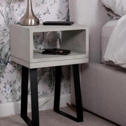 modern concrete bedside and side tables