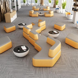 modular sofa with separate single seat modules