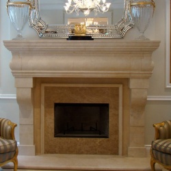 new Italian fireplace surround or Tuscan mantel