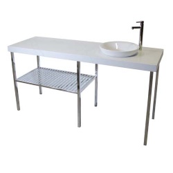 stainless steel hotel bathroom vanity