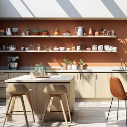 storage cabinet with open shelving