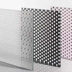 translucent silkscreen ceramic frit printed glass